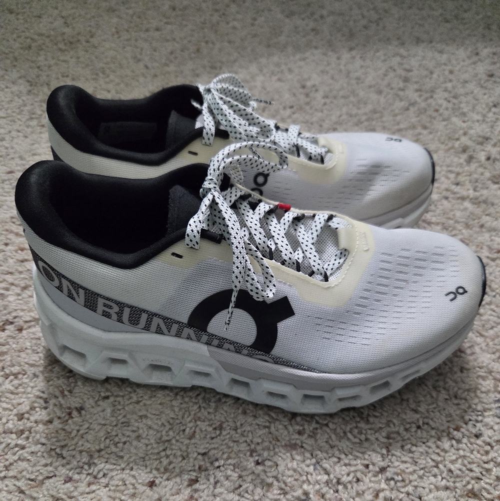 Womens On Running Cloudmonster 2 White and Black Sneakers - Picture 9 of 10